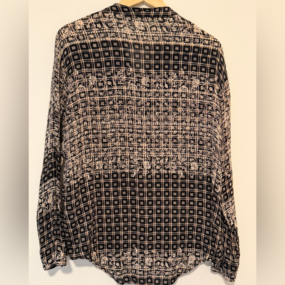 Free People Patterned Button Down Top. - image 7